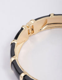 Black & Gold Square Bangle - link has visual effect only