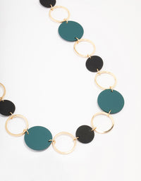 Gold Matte Cut Out Disc Necklace - link has visual effect only