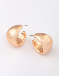 Gold Textured Tapered Hoop Earrings - link has visual effect only