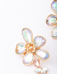 Gold Flower Bloom Drop Earrings - link has visual effect only