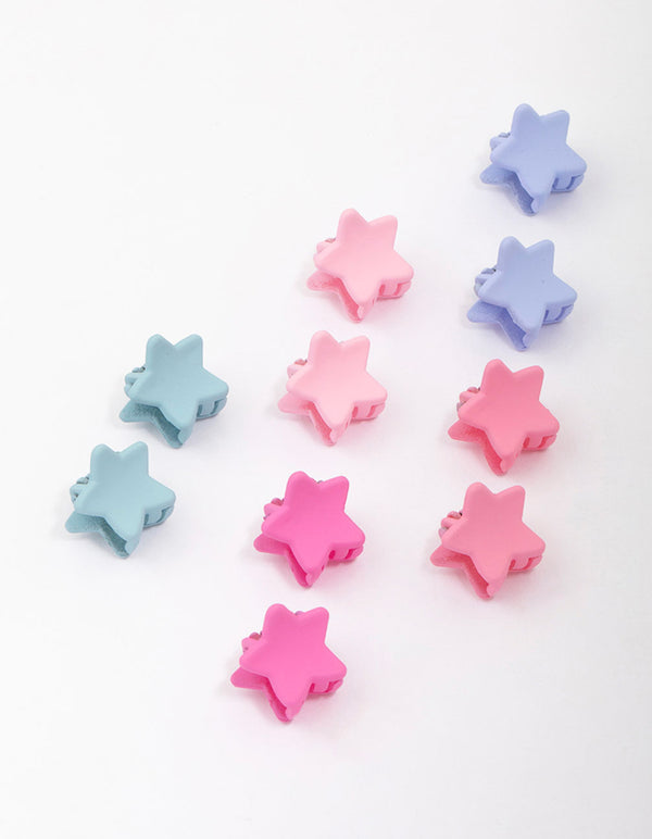 Kids Mini Star Hair Claw Clip 10-Pack