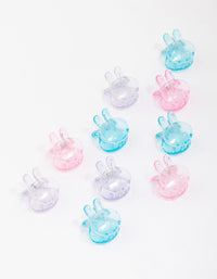 Kids Pastel Bunny Mini Hair Claw Clip 10-Pack - link has visual effect only