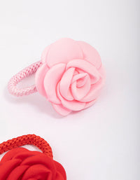 Fabric Petal Flower Hair Elastic Pack - link has visual effect only