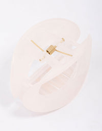 Neutral Acrylic Small Oval Hair Claw Clip - link has visual effect only