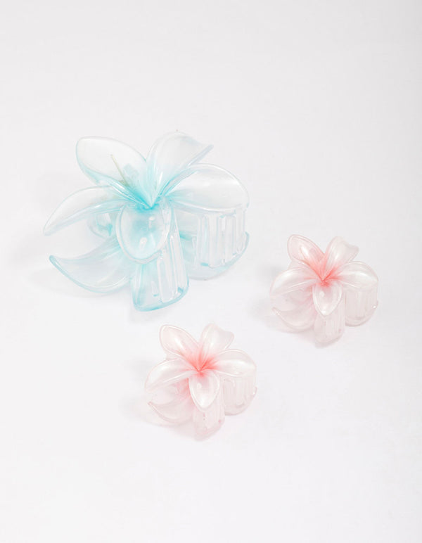 Hibiscus Hair Claw Clip 3-Pack