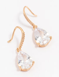 Gold Fine Pear Drop Earrings - link has visual effect only