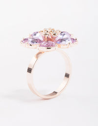 Rose Gold Lilac Flower Petal Ring - link has visual effect only