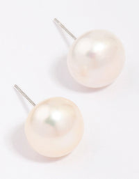 Silver Plated Classic Freshwater Pearl Stud Earrings - link has visual effect only