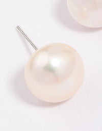 Silver Plated Classic Freshwater Pearl Stud Earrings - link has visual effect only