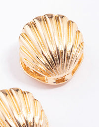 Gold Small Shell Stud Earrings - link has visual effect only