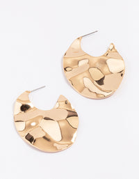 Gold Wavy Large Hoop Earrings - link has visual effect only