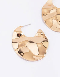 Gold Wavy Large Hoop Earrings - link has visual effect only