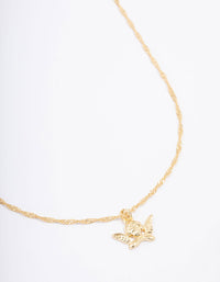 Gold Plated Cherub Twisted Chain Pendant Necklace - link has visual effect only