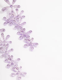 Lilac Flower Cluster Drop Earrings - link has visual effect only