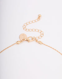 Gold Graduating Detail Flower Lariat Necklace - link has visual effect only