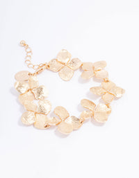 Gold Detail Flower Chain Bracelet - link has visual effect only