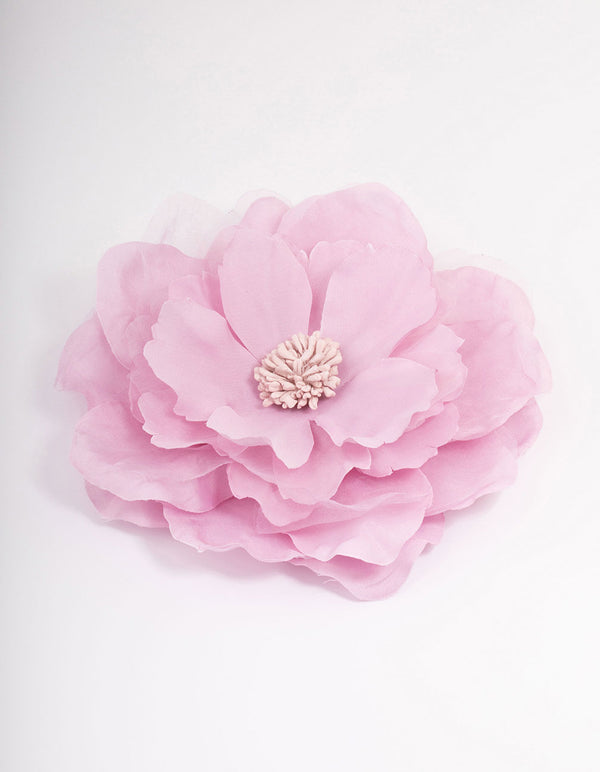 Move Fabric Chiffon Flower Hair Clip & Brooch Pin