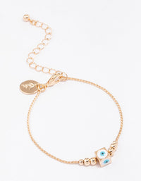 Gold Evil Eye Charm Bracelet - link has visual effect only