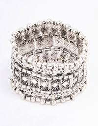 Antique Silver Stretch Bracelet - link has visual effect only