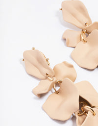 Neutral Petal Statement Drop Earrings - link has visual effect only