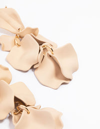 Neutral Petal Statement Drop Earrings - link has visual effect only