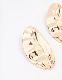 Gold Smooth Oval Drop Earrings - link has visual effect only