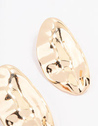 Gold Smooth Oval Drop Earrings - link has visual effect only