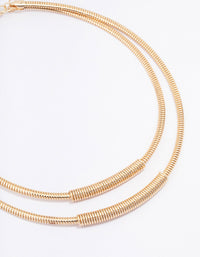 Gold Snake Chain Duo Layered Necklace - link has visual effect only