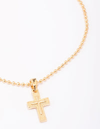 Gold Plated Figaro & Ball Cross Bracelets 2-Packs - link has visual effect only