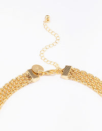 Gold Plated Chunky T Bar Chain Necklace - link has visual effect only