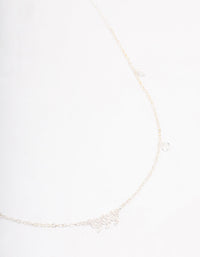 Silver Plated 999 Angel Number Cubic Zirconia Chain Necklace - link has visual effect only