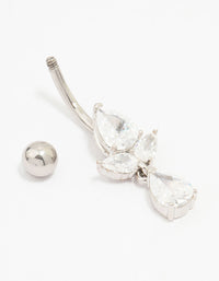 Surgical Steel Pear-Shape Drop Belly Piercing - link has visual effect only