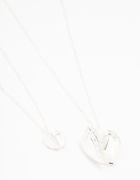 Silver Plated Ornate Heart Pendant Necklace Pack - link has visual effect only