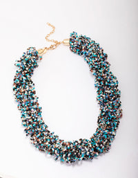 Beaded Cluster Statement Necklace - link has visual effect only