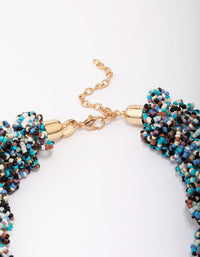 Beaded Cluster Statement Necklace - link has visual effect only