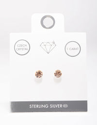 Sterling Silver Blush Czech Crystal Stud Earrings - link has visual effect only