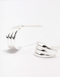 Sterling Silver Textured Hoop Earrings - link has visual effect only