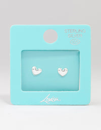 Sterling Silver Puffy Heart Stud Earrings - link has visual effect only