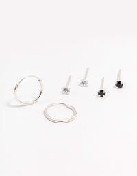 Sterling Silver Cubic Zirconia Earring Pack - link has visual effect only