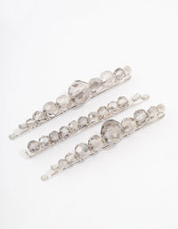 Beaded Facet Hair Clip 3-Pack - link has visual effect only