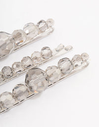 Beaded Facet Hair Clip 3-Pack - link has visual effect only