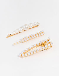 Beaded Pearl Clips 3-Pack - link has visual effect only