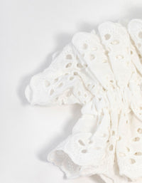 Broderie Fabric Anglaise Scrunchie - link has visual effect only