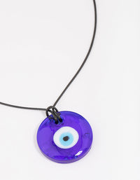 Black Cord Evil Eye Pendant Necklace - link has visual effect only