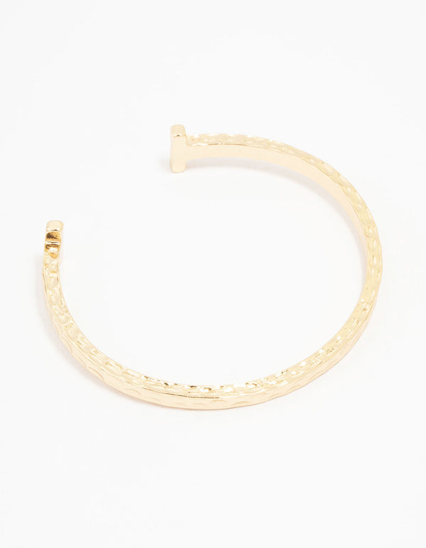 Gold T End Wrist Cuff