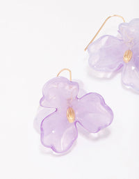 Lilac Floral Petal Drop Earrings - link has visual effect only