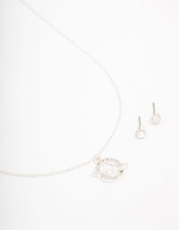 Silver Planet Diamante Jewellery Set - link has visual effect only