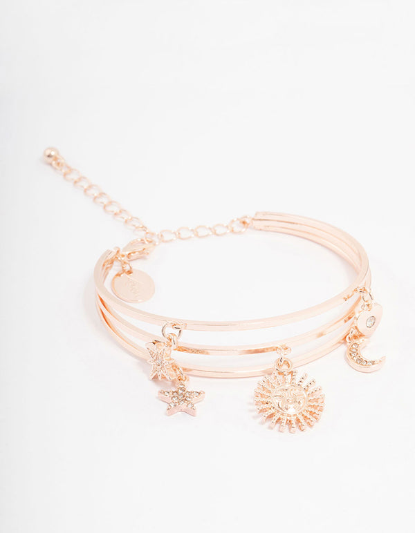 Rose Gold Celestial Charm Bracelet