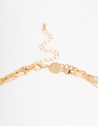 Gold Organic Layered Necklace - link has visual effect only