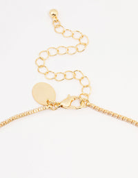 Gold Plated Symmetrical Graduating Round Necklace - link has visual effect only